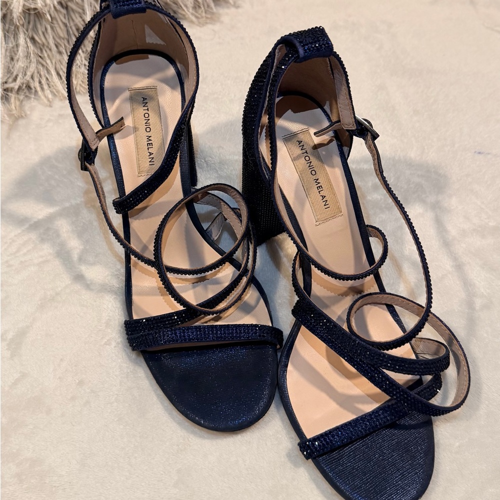 Antonio Melani Blue Strappy Women's Heels